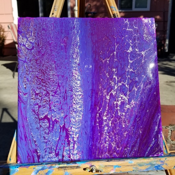 10x10 Purple Divide Paint Pour - Picture 7 of 8